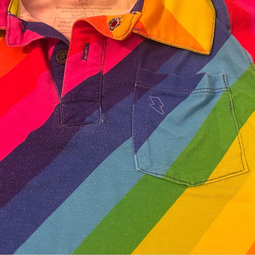Rainbow Striped Kids Shirt - Picture 5 of 6